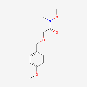 molecular formula C12H17NO4 B8772457 Acetamide, N-methoxy-2-[(4-methoxyphenyl)methoxy]-N-methyl- CAS No. 191731-32-5