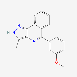 molecular formula C18H15N3O B8772467 5-(3-Methoxyphenyl)-3-methyl-1H-pyrazolo[4,3-c]isoquinoline CAS No. 645417-68-1