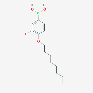 molecular formula C14H22BFO3 B8772470 Boronic acid, [3-fluoro-4-(octyloxy)phenyl]- CAS No. 123598-51-6