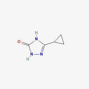 molecular formula C5H7N3O B8772511 3-cyclopropyl-4,5-dihydro-1H-1,2,4-triazol-5-one 