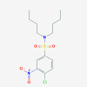 molecular formula C14H21ClN2O4S B8772520 N,N-Dibutyl-4-chloro-3-nitro-benzenesulfonamide 