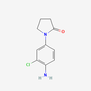 molecular formula C10H11ClN2O B8772565 1-(4-Amino-3-chlorophenyl)pyrrolidin-2-one 