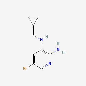 molecular formula C9H12BrN3 B8772599 5-Bromo-N3-(cyclopropylmethyl)pyridine-2,3-diamine 