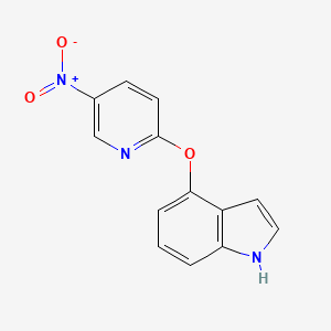 molecular formula C13H9N3O3 B8772704 4-(5-Nitropyridin-2-yloxy)-1H-indole 