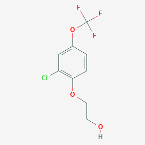molecular formula C9H8ClF3O3 B8772715 2-[2-chloro-4-(trifluoromethoxy)phenoxy]Ethanol CAS No. 653578-83-7