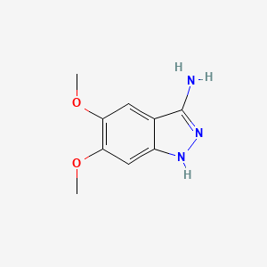 molecular formula C9H11N3O2 B8772740 5,6-Dimethoxy-1H-indazol-3-amine CAS No. 62732-89-2