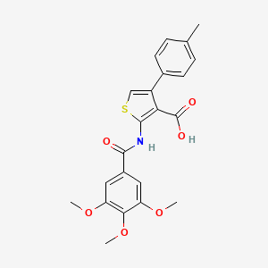 molecular formula C22H21NO6S B8772754 4-p-Tolyl-2-(3,4,5-trimethoxy-benzoylamino)-thiophene-3-carboxylic acid 