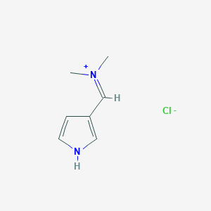 molecular formula C7H11ClN2 B8772768 Dimethyl-(1H-pyrrol-3-ylmethylene)-ammonium chloride 