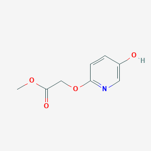 molecular formula C8H9NO4 B8772776 Methyl 2-((5-hydroxypyridin-2-yl)oxy)acetate 