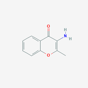 molecular formula C10H9NO2 B8772805 3-Amino-2-methyl-4H-chromen-4-one 