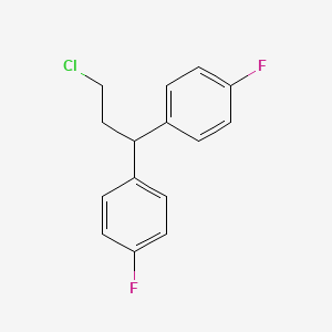 molecular formula C15H13ClF2 B8772813 1,1'-(3-Chloropropylidene)bis(4-fluorobenzene) CAS No. 78987-80-1