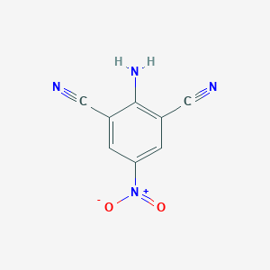 molecular formula C8H4N4O2 B8772823 2-Amino-5-nitrobenzene-1,3-dicarbonitrile CAS No. 20033-48-1