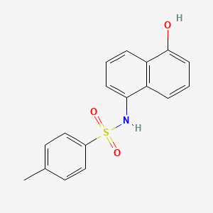 molecular formula C17H15NO3S B8772865 Benzenesulfonamide, N-(5-hydroxy-1-naphthalenyl)-4-methyl- CAS No. 54179-45-2