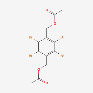 molecular formula C12H10Br4O4 B8772909 2,3,5,6-Tetrabromo-p-xylene-alpha,alpha'-diyl diacetate CAS No. 57147-05-4