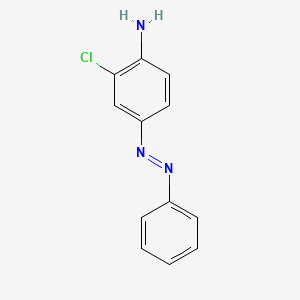 molecular formula C12H10ClN3 B8772958 2-Chloro-4-(2-phenyldiaz-1-enyl)aniline CAS No. 16868-20-5