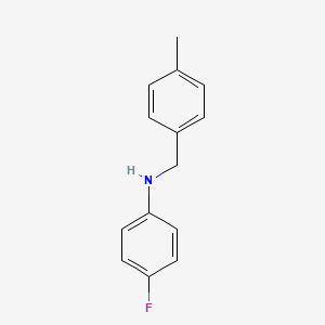 molecular formula C14H14FN B8772977 4-fluoro-N-[(4-methylphenyl)methyl]aniline CAS No. 80143-72-2