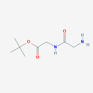 molecular formula C8H16N2O3 B8773087 Tert-butyl 2-(2-aminoacetamido)acetate 
