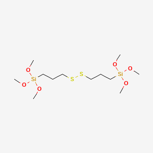 molecular formula C12H30O6S2Si2 B8773165 3,3,12,12-Tetramethoxy-2,13-dioxa-7,8-dithia-3,12-disilatetradecane CAS No. 35112-74-4