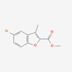 molecular formula C11H9BrO3 B8773211 Methyl 5-bromo-3-methyl-1-benzofuran-2-carboxylate 