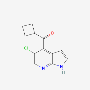 molecular formula C12H11ClN2O B8773237 (5-chloro-1H-pyrrolo[2,3-b]pyridin-4-yl)(cyclobutyl)methanone 