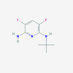 molecular formula C9H13F2N3 B8773321 N2-(tert-butyl)-3,5-difluoropyridine-2,6-diamine 