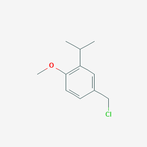 molecular formula C11H15ClO B8773478 Benzene, 4-(chloromethyl)-1-methoxy-2-(1-methylethyl)- CAS No. 16214-14-5