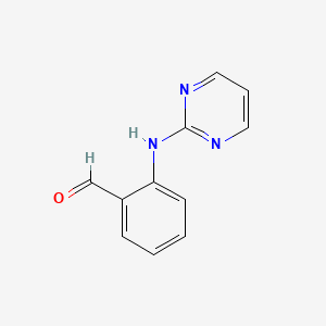 molecular formula C11H9N3O B8773514 2-(2-Pyrimidylamino)benzaldehyde 