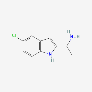 molecular formula C10H11ClN2 B8773541 1-(5-Chloro-1h-indol-2-yl)ethan-1-amine 