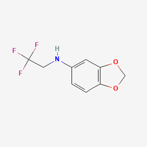 molecular formula C9H8F3NO2 B8773602 N-(2,2,2-trifluoroethyl)-1,3-benzodioxol-5-amine 