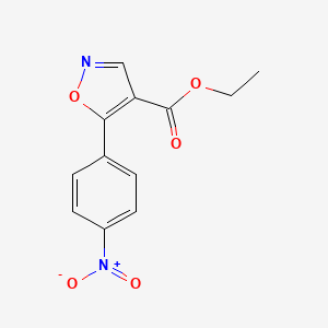 molecular formula C12H10N2O5 B8773667 Ethyl 5-(4-nitrophenyl)isoxazole-4-carboxylate 