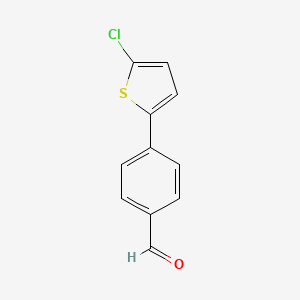 molecular formula C11H7ClOS B8773819 4-(5-Chlorothiophen-2-YL)benzaldehyde CAS No. 323587-60-6