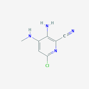molecular formula C7H7ClN4 B8773822 3-Amino-6-chloro-4-methylamino-pyridine-2-carbonitrile 