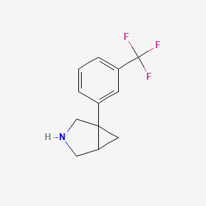 molecular formula C12H12F3N B8773827 1-[3-(Trifluoromethyl)phenyl]-3-azabicyclo[3.1.0]hexane CAS No. 86215-49-8