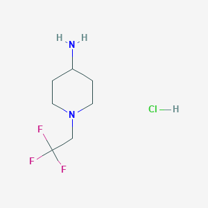 molecular formula C7H14ClF3N2 B8773843 1-(2,2,2-Trifluoroethyl)piperidin-4-amine hydrochloride CAS No. 180869-49-2
