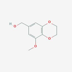 molecular formula C10H12O4 B8773868 (8-Methoxy-2,3-dihydro-1,4-benzodioxin-6-YL)methanol 