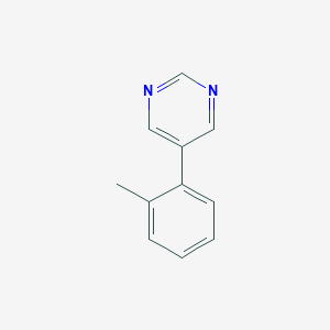 molecular formula C11H10N2 B8773904 5-(2-Methylphenyl)pyrimidine 