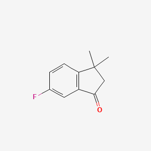 molecular formula C11H11FO B8773938 6-Fluoro-3,3-dimethyl-1-indanone 