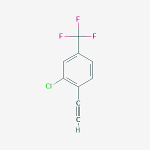 molecular formula C9H4ClF3 B8773978 2-Chloro-1-ethynyl-4-(trifluoromethyl)benzene 