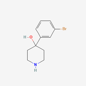 molecular formula C11H14BrNO B8773995 4-(3-Bromophenyl)-4-piperidinol CAS No. 92316-33-1