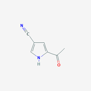 molecular formula C7H6N2O B8774005 5-acetyl-1H-pyrrole-3-carbonitrile 