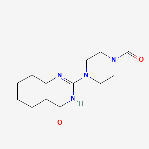 molecular formula C14H20N4O2 B8774030 2-(4-Acetylpiperazin-1-yl)-5,6,7,8-tetrahydro-3H-quinazolin-4-one 