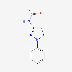 molecular formula C11H13N3O B8774117 Acetamide, N-(4,5-dihydro-1-phenyl-1H-pyrazol-3-yl)- CAS No. 29574-31-0