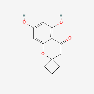 molecular formula C12H12O4 B8774165 5,7-Dihydroxyspiro[chroman-2,1'-cyclobutan]-4-one 