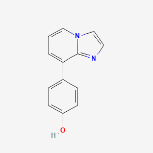molecular formula C13H10N2O B8774185 4-(Imidazo[1,2-a]pyridin-8-yl)phenol 