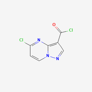 molecular formula C7H3Cl2N3O B8774196 5-Chloropyrazolo[1,5-a]pyrimidine-3-carbonyl chloride CAS No. 1224944-47-1