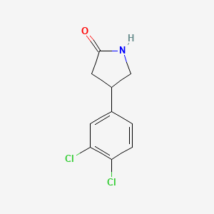 molecular formula C10H9Cl2NO B8774209 4-(3,4-Dichlorophenyl)pyrrolidin-2-one 
