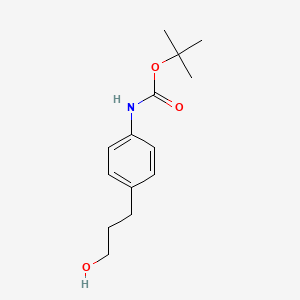 molecular formula C14H21NO3 B8774245 3-(4-Tert-butoxycarbonylaminophenyl)propanol CAS No. 198896-23-0