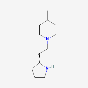molecular formula C12H24N2 B8774279 (R)-4-Methyl-1-(2-(pyrrolidin-2-yl)ethyl)piperidine 