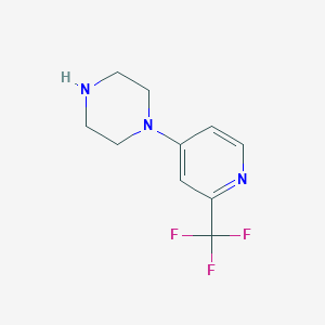 molecular formula C10H12F3N3 B8774289 1-(2-(Trifluoromethyl)pyridin-4-yl)piperazine 