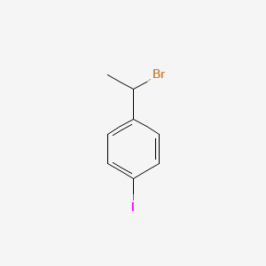molecular formula C8H8BrI B8774309 1-(1-Bromoethyl)-4-iodobenzene 